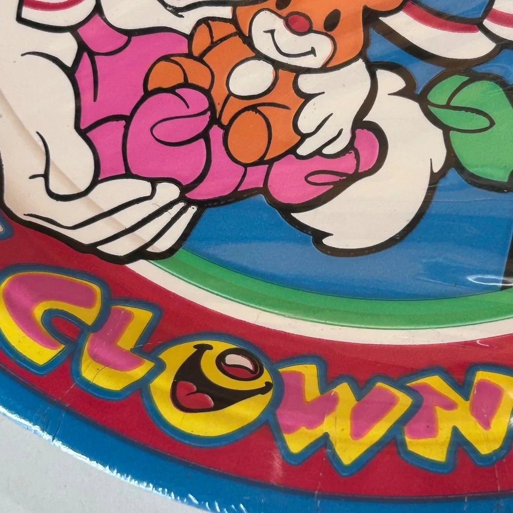 Vintage Bozo's Clown Birthday Babies Paper Plates Party Decoration 1992 NOS 8Qty